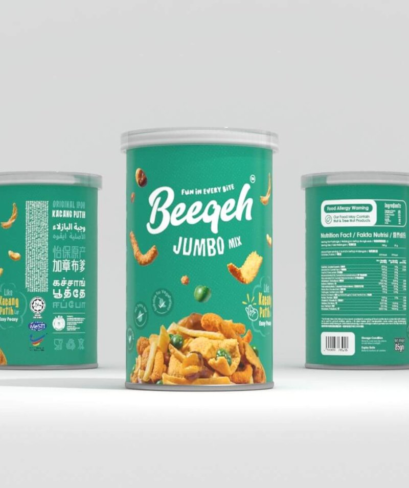 BEEQEH PACKAGE LABEL DESIGN JUMBO_3D